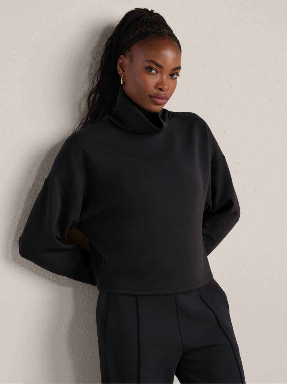 Rhône DreamGlow® Mock Neck - XS - Black
